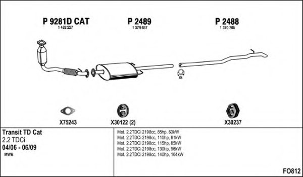 FENNO FO812 Exhaust System